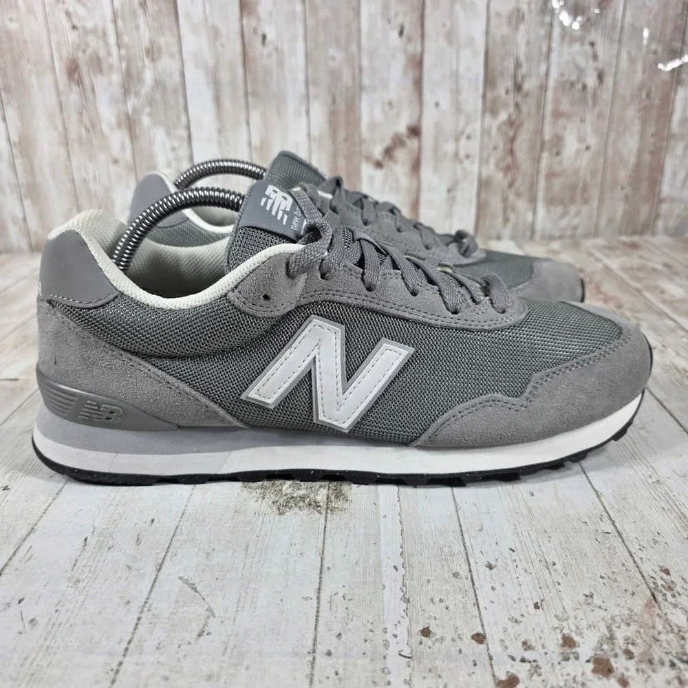 New Balance 515 Mens Grey Suede Mesh Low Top Sneakers ML515GRY Size 9.5